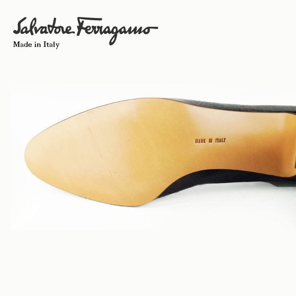 Ferragamo women's closed toe brown pump - Picture 6 of 6